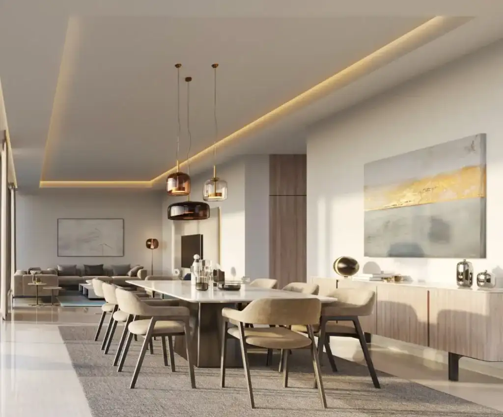 Modern dining room with elegant decor