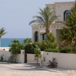 Панорамный Вид На Прибрежную Недвижимость В Muscat И Yiti, Oman
