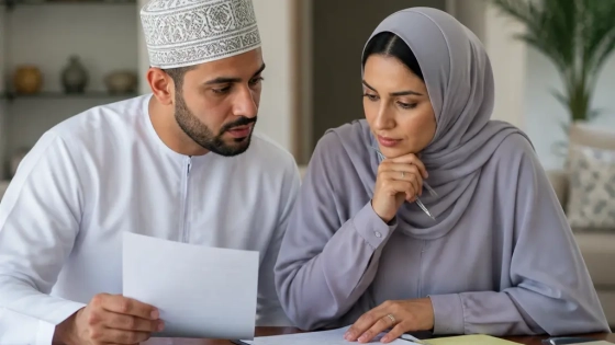 Family Reviewing An International School Budget In Muscat