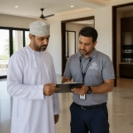 Remote Owner Reviewing A Modern Villa Inspection In Muscat