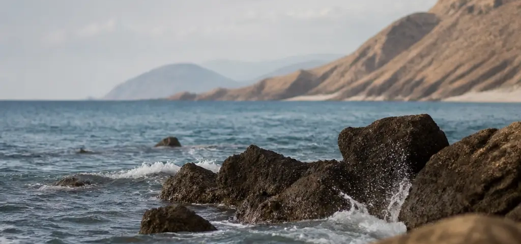 Yiti Coastline Near Muscat For An Article About Oman Tourism Property Demand