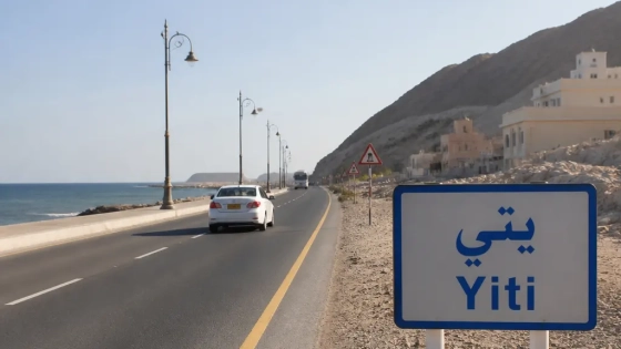Coastal Road Infrastructure Near Yiti And Al Sifah In Muscat, Oman