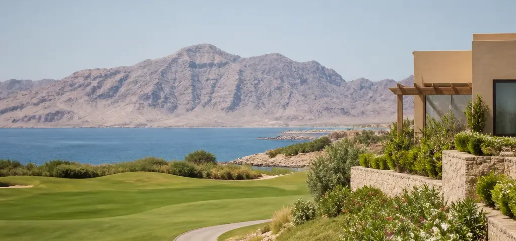 Modern Muscat Coastal Residence Beside A Landscaped Trail And Golf Course