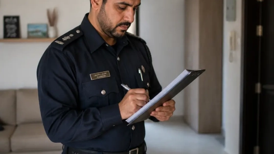 Inspector Checking Apartment Finishes During A Developer Handover In Muscat