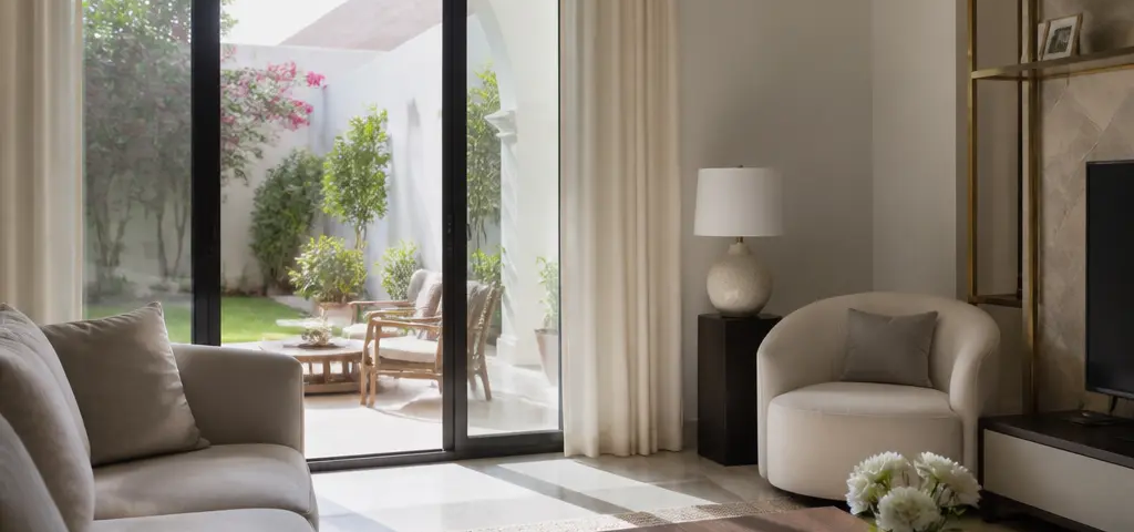 Modern Furnished Villa Living Room In Muscat With Natural Daylight