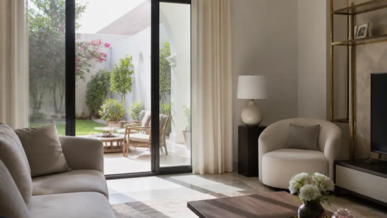 Modern Furnished Villa Living Room In Muscat With Natural Daylight