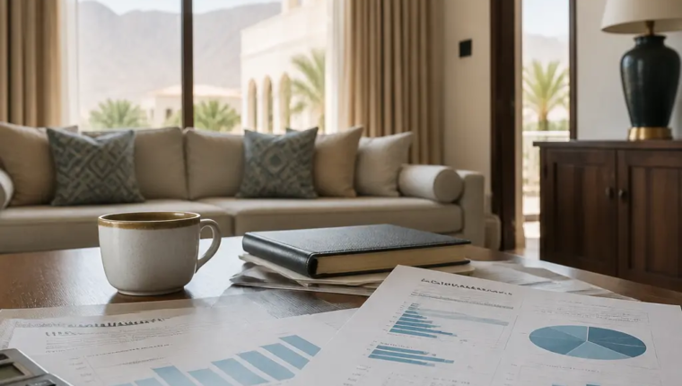 Investor Comparing Cash Purchase And Mortgage Costs For A Muscat Property