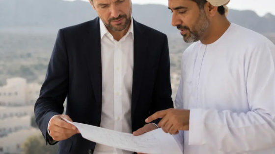 Two Investors Discussing Joint Property Ownership In Oman