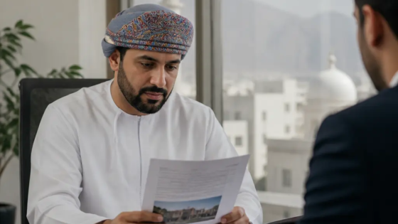 Foreign Buyer Reviewing Property Completion Documents In Muscat